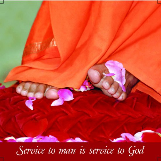 SAI Photo magnet 'Service to Man is Service to God' - Click Image to Close