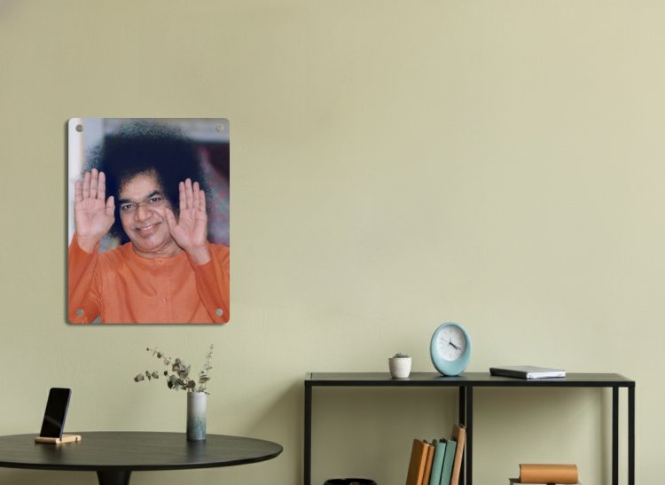BHAGAWAN'S PHOTO - A4 ACRYLIC WALL MOUNT - 8 - Click Image to Close