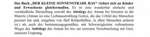 DER KLEINE SONNENSTRAHL RAY - german